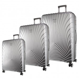 3-Piece Sets Pierre Cardin Hard Shell 3-Piece Luggage Set Travel Prateadas | 9517-YZBNW