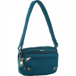 Anti-Theft Range Pierre Cardin Anti-Theft Cross Body Bag Feminino Turquesa | 2078-AHIPB