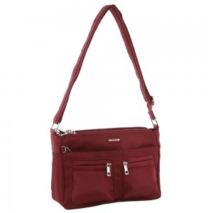 Anti-Theft Range Pierre Cardin Anti-Theft Cross-Body Bag Travel Bordeaux | 6135-MSLNJ