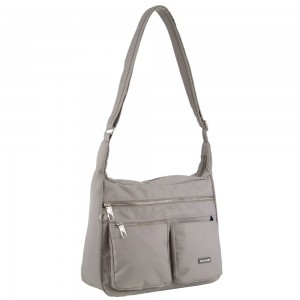 Anti-Theft Range Pierre Cardin Anti-Theft Cross Body Bag Feminino Cinzentas Marrom | 4280-OBZAX