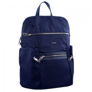 Anti-Theft Range Pierre Cardin Anti-Theft Backpack Feminino Azul Marinho | 3761-WNIZF