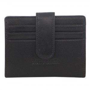 Bi-Fold Wallets Pierre Cardin Leather Bi-Fold Card Holder Wallet Masculino Pretas | 2048-HQYBX