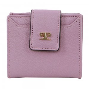 Bi-Fold Wallets Pierre Cardin Leather Flip-over Bi-fold Wallet Feminino Rosa | 6487-XSLWM