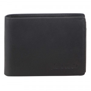 Bi-Fold Wallets Pierre Cardin Rustic Leather Bi-Fold Wallet Masculino Pretas | 3258-DNPRB