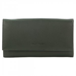 Bi-Fold Wallets Pierre Cardin Rustic Leather Wallet Feminino GrapeLeaf | 3415-JLPVG