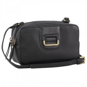 Bolsas Crossbody Pierre Cardin Leather Cross-Body Clutch Feminino Pretas | 4376-QXMPI