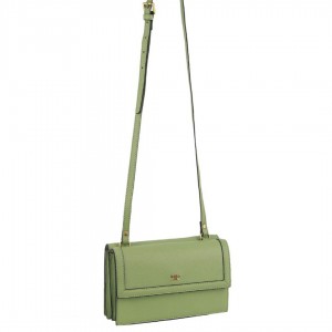 Bolsas Crossbody Pierre Cardin Leather Flap Over Cross-Body Bag Feminino Jade | 5108-SFLKI