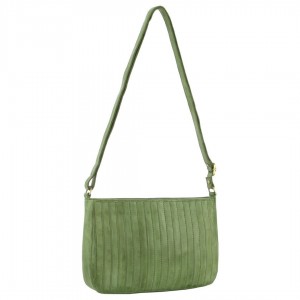 Bolsas Crossbody Pierre Cardin Leather Stitch-design Cross-body Bag Feminino Verdes | 2304-HGKTM