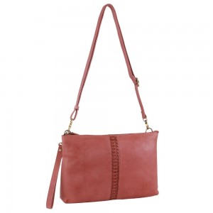 Bolsas Crossbody Pierre Cardin Leather Wristlet Crossbody Bag Feminino Marsala | 8413-EKUZB