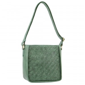 Bolsas Crossbody Pierre Cardin Woven Embossed Leather Cross-Body Bag Feminino Verdes | 7468-TXFQG