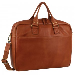 Business Computer Bags Pierre Cardin Italian Leather Computer Bag Masculino Marrom | 5980-XDFVW