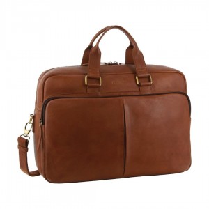 Business Computer Bags Pierre Cardin Rustic Business Computer Bag Masculino Marrom | 7210-RWSAN