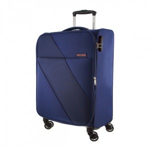 Cabin Cases Pierre Cardin 55cm CABIN Soft-Shell Suitcase Travel Azul Marinho | 6837-KCYPS