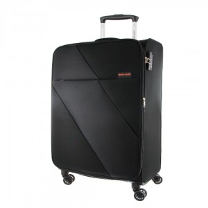 Cabin Cases Pierre Cardin 55cm CABIN Soft-Shell Suitcase Travel Pretas | 5479-YJKHX