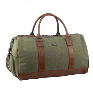 Canvas Bags Pierre Cardin Canvas Overnight Duffle Bag Feminino Marrom | 7590-RWHZO