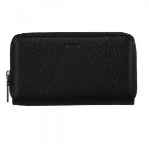 Carteiras Grandes Pierre Cardin Italian Leather Double Zip Wallet Feminino Pretas | 6375-SKYED