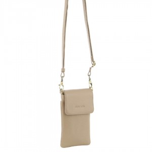 Carteiras Grandes Pierre Cardin Leather Phone Cross-Body Bag Feminino Douradas | 3049-DYZTF