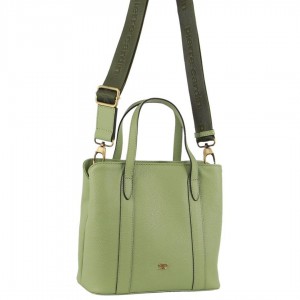 Handbags Pierre Cardin Leather Webbing Strap Tote Bag Feminino Jade | 9321-IOMZB