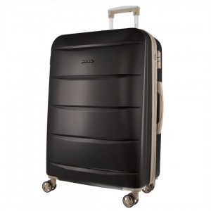 Hard Shell Cases Pierre Cardin 70cm Medium Hard-Shell Suitcase Travel Pretas | 3201-SLDIO