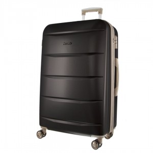 Hard Shell Cases Pierre Cardin 80cm Large Hard-Shell Suitcase Travel Pretas | 8431-LROEG