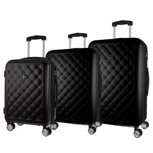 Hard Shell Cases Pierre Cardin Hard Shell 3-Piece Luggage Set Travel Pretas | 2403-XYMKH