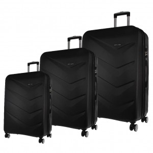 Hard Shell Cases Pierre Cardin Hard Shell 3-Piece Luggage Set Travel Pretas | 0938-DCUYM