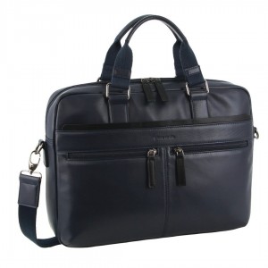 Laptop Pierre Cardin Leather Business Computer Bag Travel Pretas | 7603-MGQLH