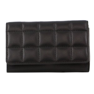 Medium Wallets Pierre Cardin Pleated Leather Tri-Fold Wallet Feminino Pretas | 3179-ZIANK