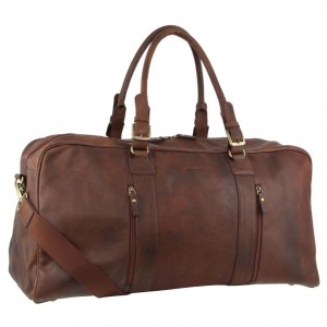 Overnight Bags Pierre Cardin Rustic Leather Business Overnight Bag Masculino Chocolate | 1085-NSKAB