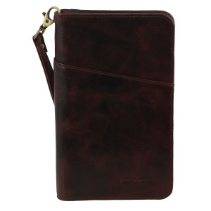 Passport Wallets Pierre Cardin Italian Leather Passport Wallet Feminino Chocolate | 4921-GYEKD