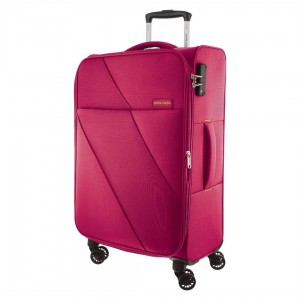 Soft Shell Cases Pierre Cardin 68cm MEDIUM Soft Shell Suitcase Travel Rosa | 0395-CMAEZ