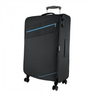 Soft Shell Cases Pierre Cardin 68cm MEDIUM Soft Shell Suitcase Travel Pretas | 0196-BZIGX