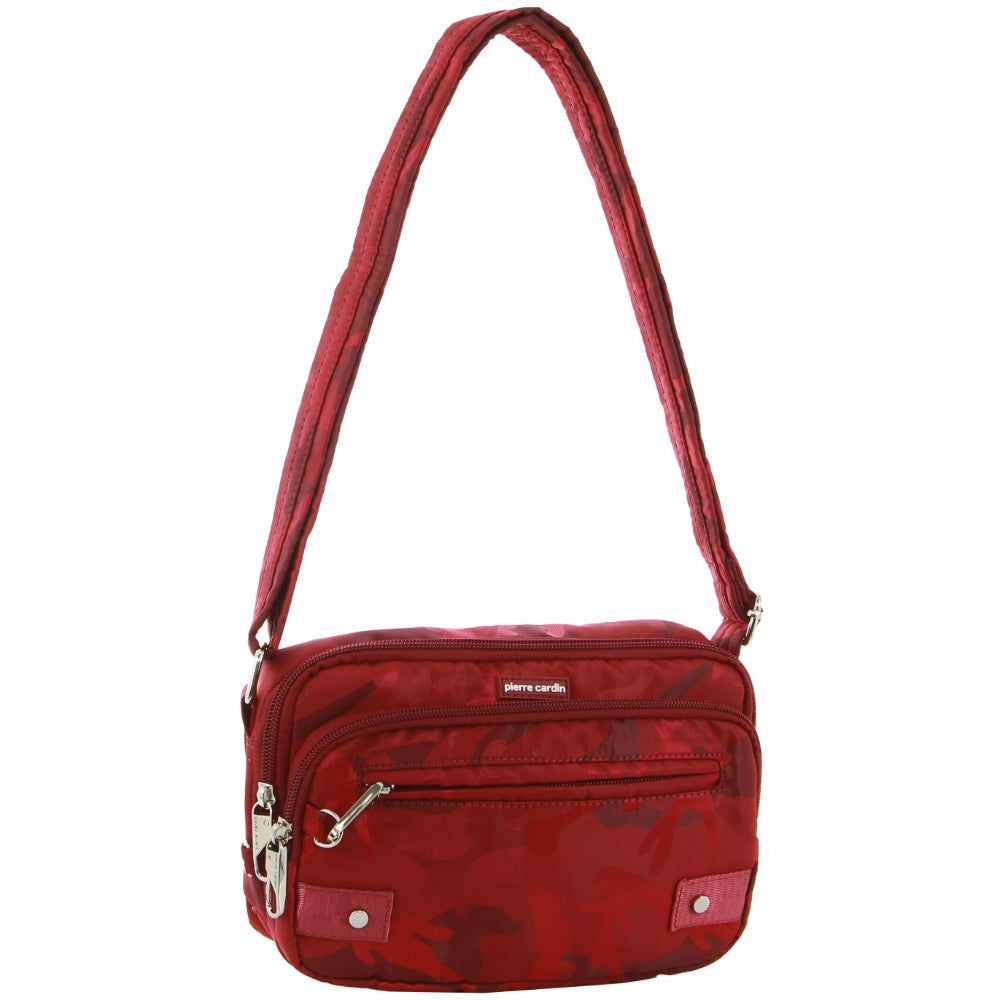 Anti-Theft Range Pierre Cardin Anti-Theft Cross Body Bag Feminino Bordeaux Camufladas | 1763-KSWAP