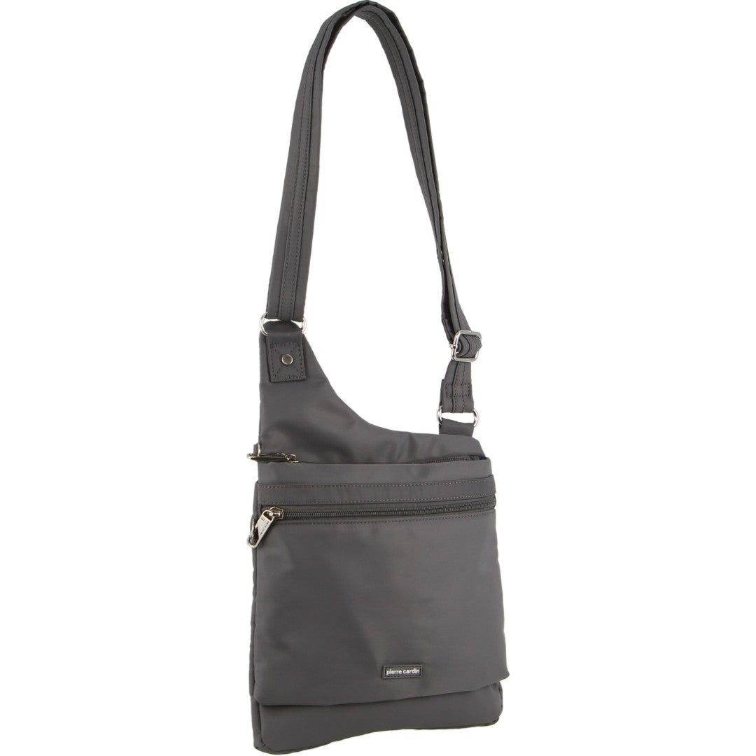 Anti-Theft Range Pierre Cardin Anti-Theft Cross Body Bag Travel Cinzentas | 6701-ETWKU