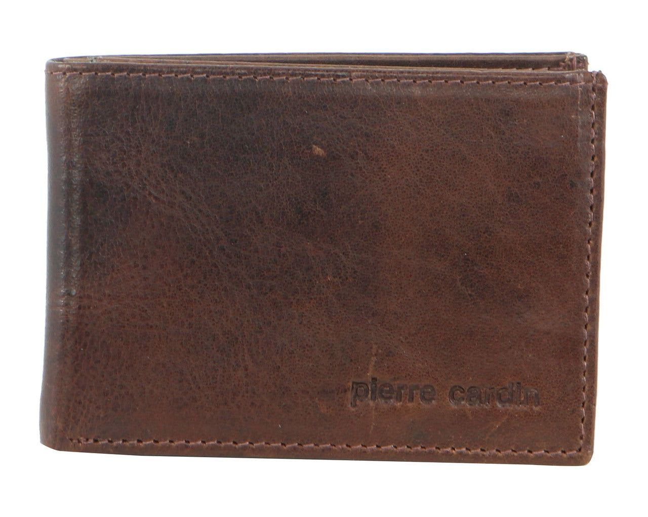 Bi-Fold Wallets Pierre Cardin Italian Leather Bi-Fold Wallet Masculino Pretas | 9168-DIJRZ