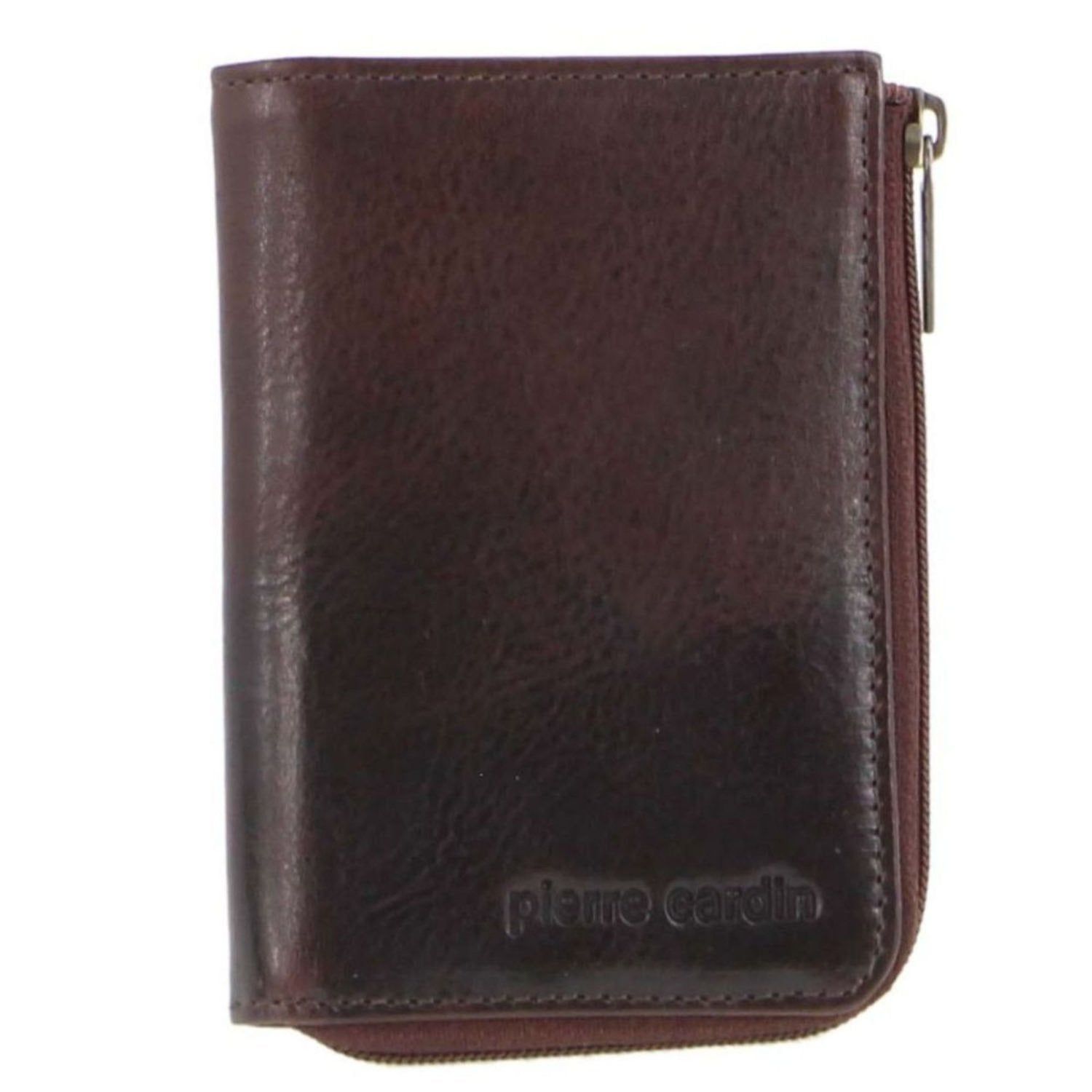 Bi-Fold Wallets Pierre Cardin Italian Leather Key + Credit Card Holder Masculino Chocolate | 9123-BZPXG