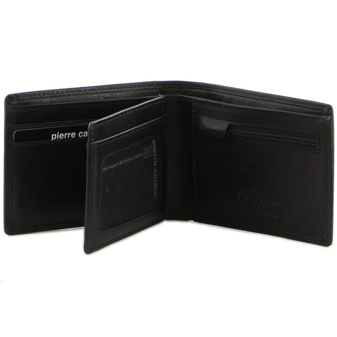 Bi-Fold Wallets Pierre Cardin Leather Bi-Fold Wallet Masculino Pretas | 0124-VHBUQ