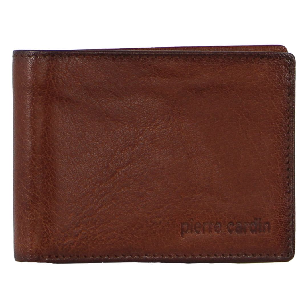 Bi-Fold Wallets Pierre Cardin Leather Bi-Fold Wallet Masculino Pretas | 0124-VHBUQ