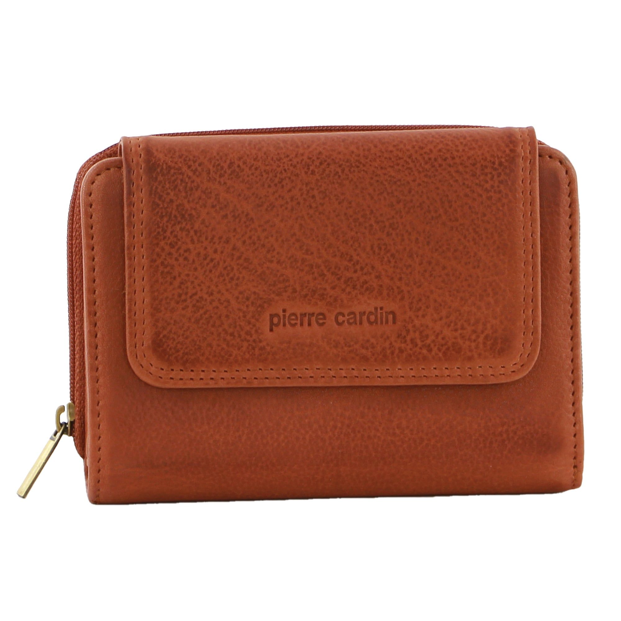 Bi-Fold Wallets Pierre Cardin Leather Compact Bi-Fold Tab Wallet Feminino Marrom | 6183-BEYWG