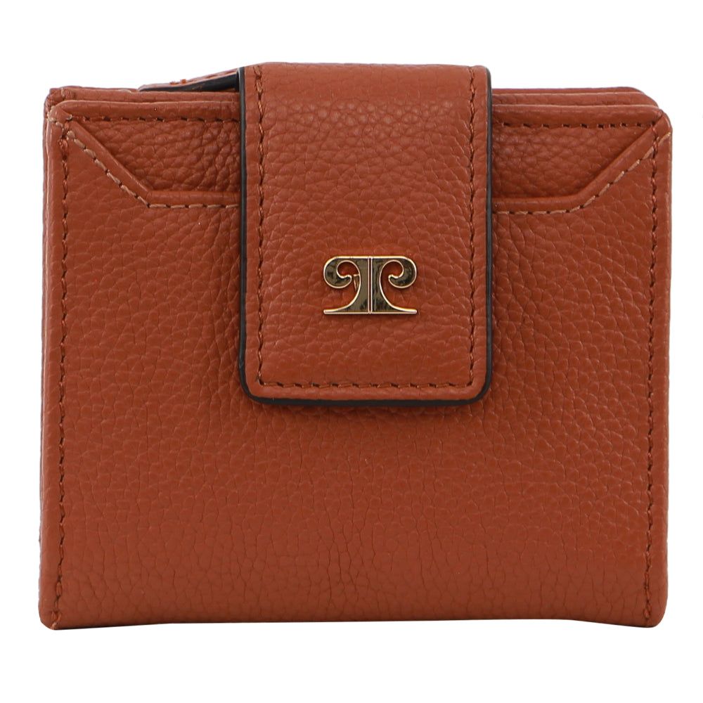 Bi-Fold Wallets Pierre Cardin Leather Flip-over Bi-fold Wallet Feminino Marrom | 1876-RANIB