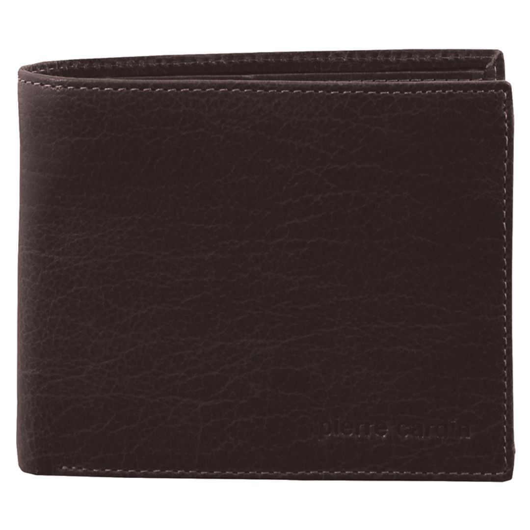 Bi-Fold Wallets Pierre Cardin Rustic Leather Bi-Fold Wallet Masculino Pretas | 9457-UMKSZ