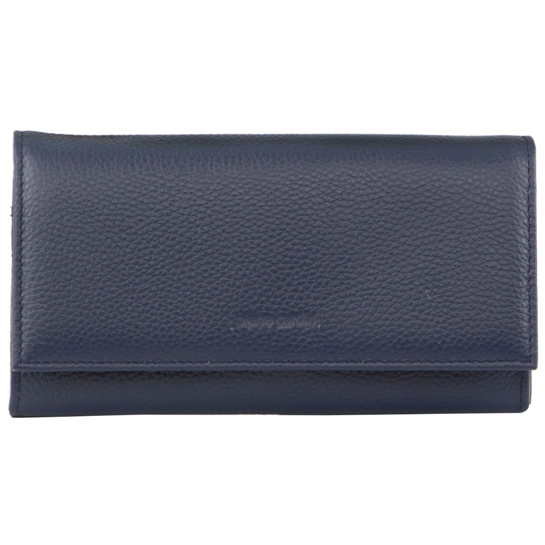 Bi-Fold Wallets Pierre Cardin Rustic Leather Wallet Feminino Azul Marinho | 4309-RIJTF