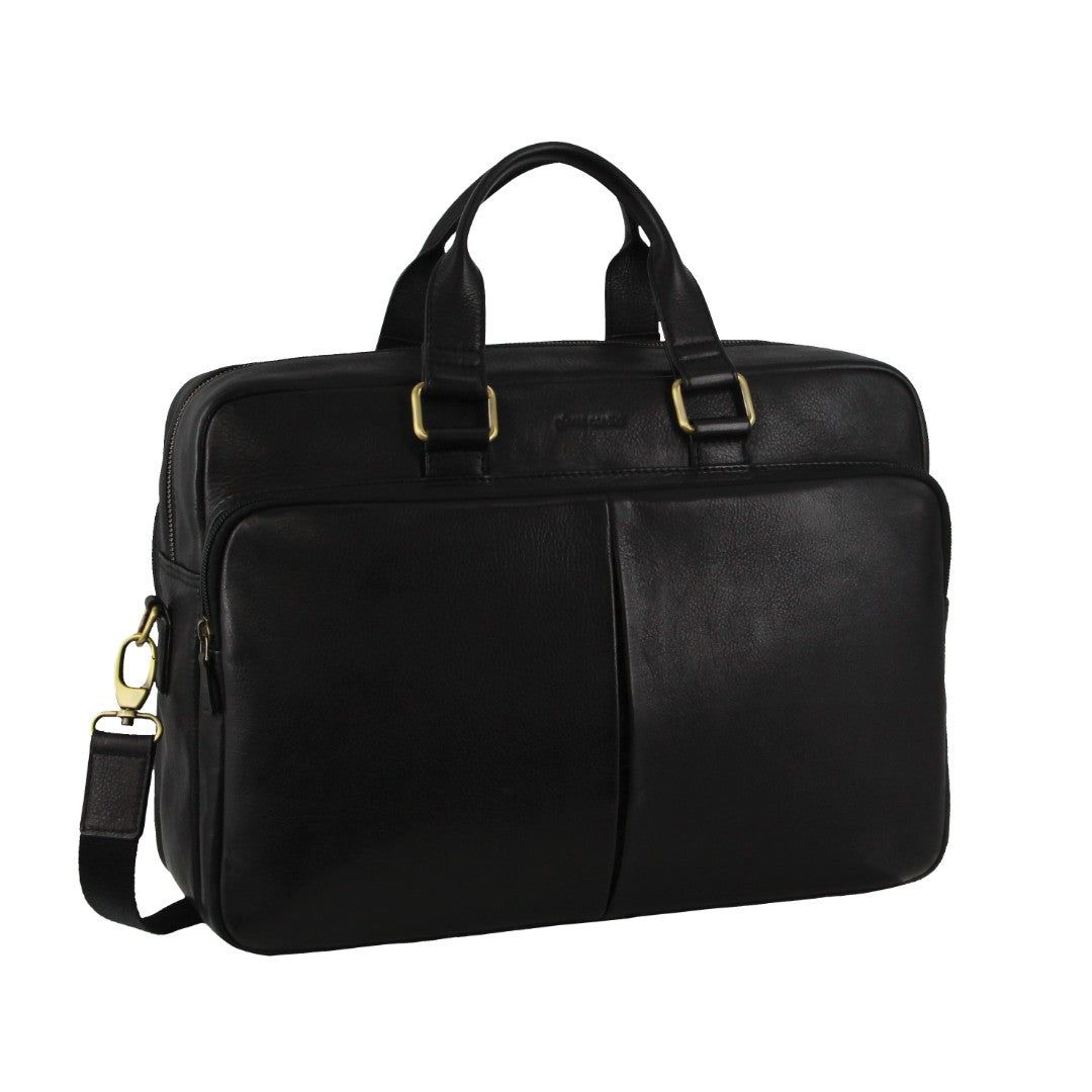 Bolsa Messenger Pierre Cardin Rustic Business Computer Bag Masculino Pretas | 3582-HPNCZ