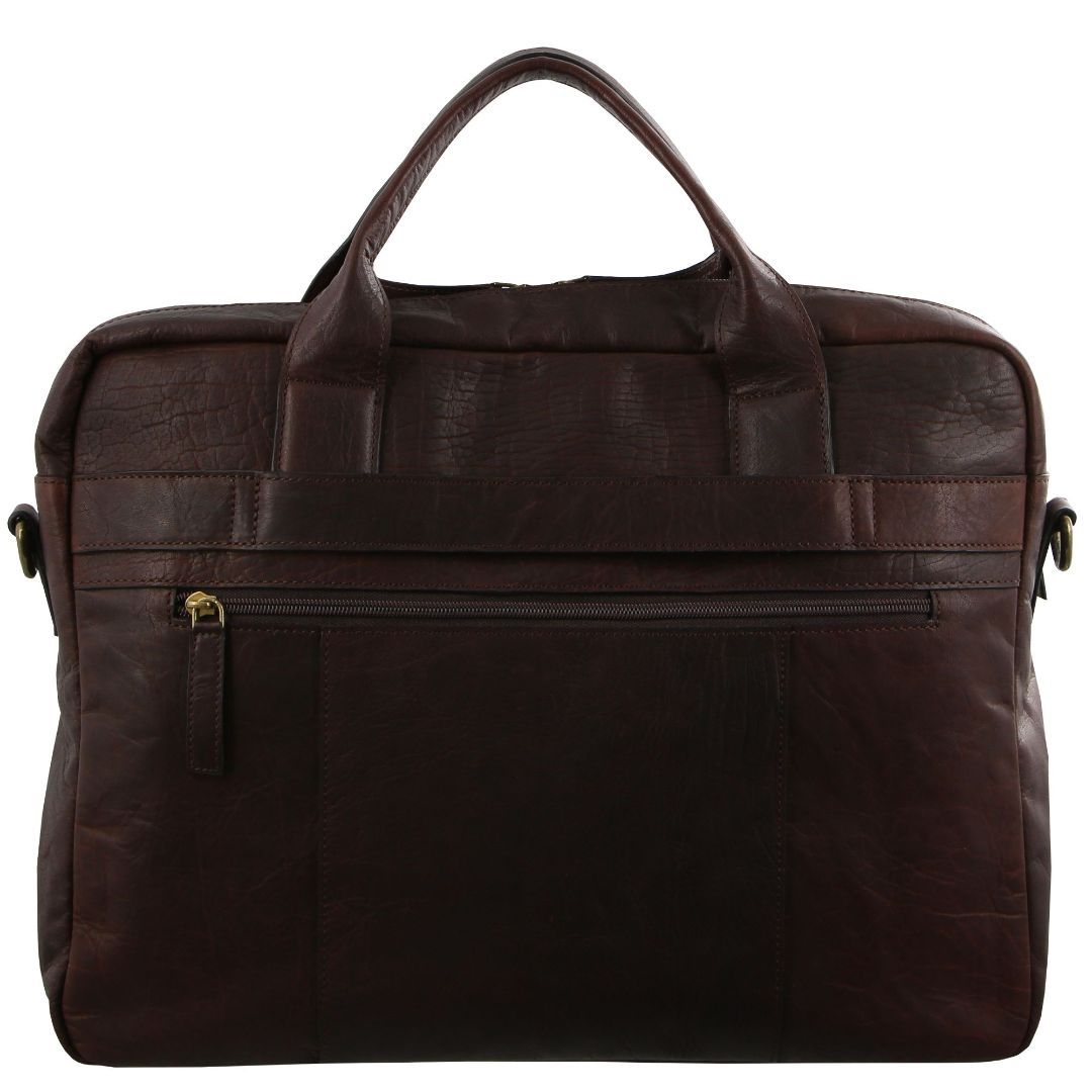 Bolsa Messenger Pierre Cardin Rustic Leather Computer Bag Masculino Marrom | 8502-GJVXA