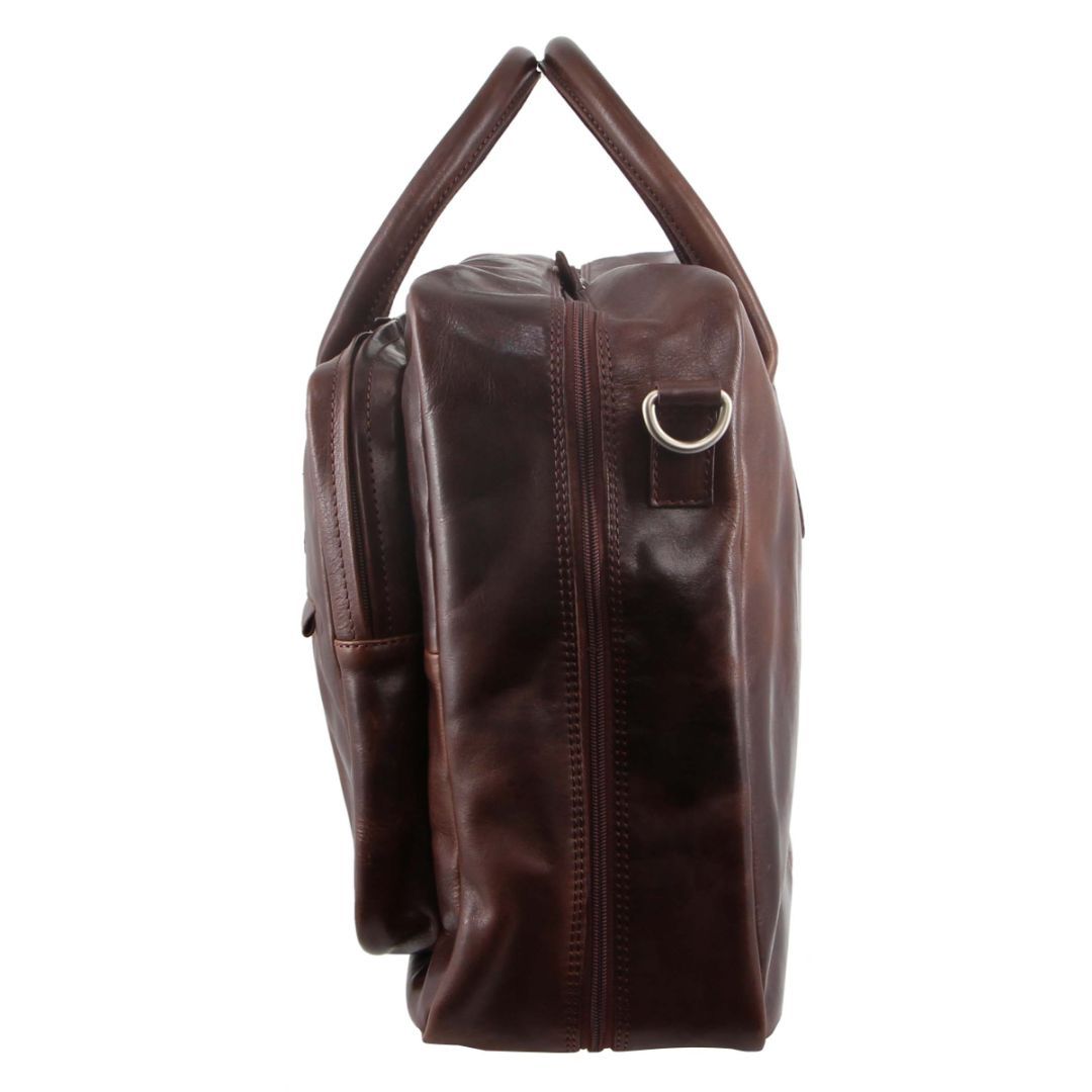 Bolsa Messenger Pierre Cardin Rustic Leather Business Bag Masculino Marrom | 4576-YHTNX