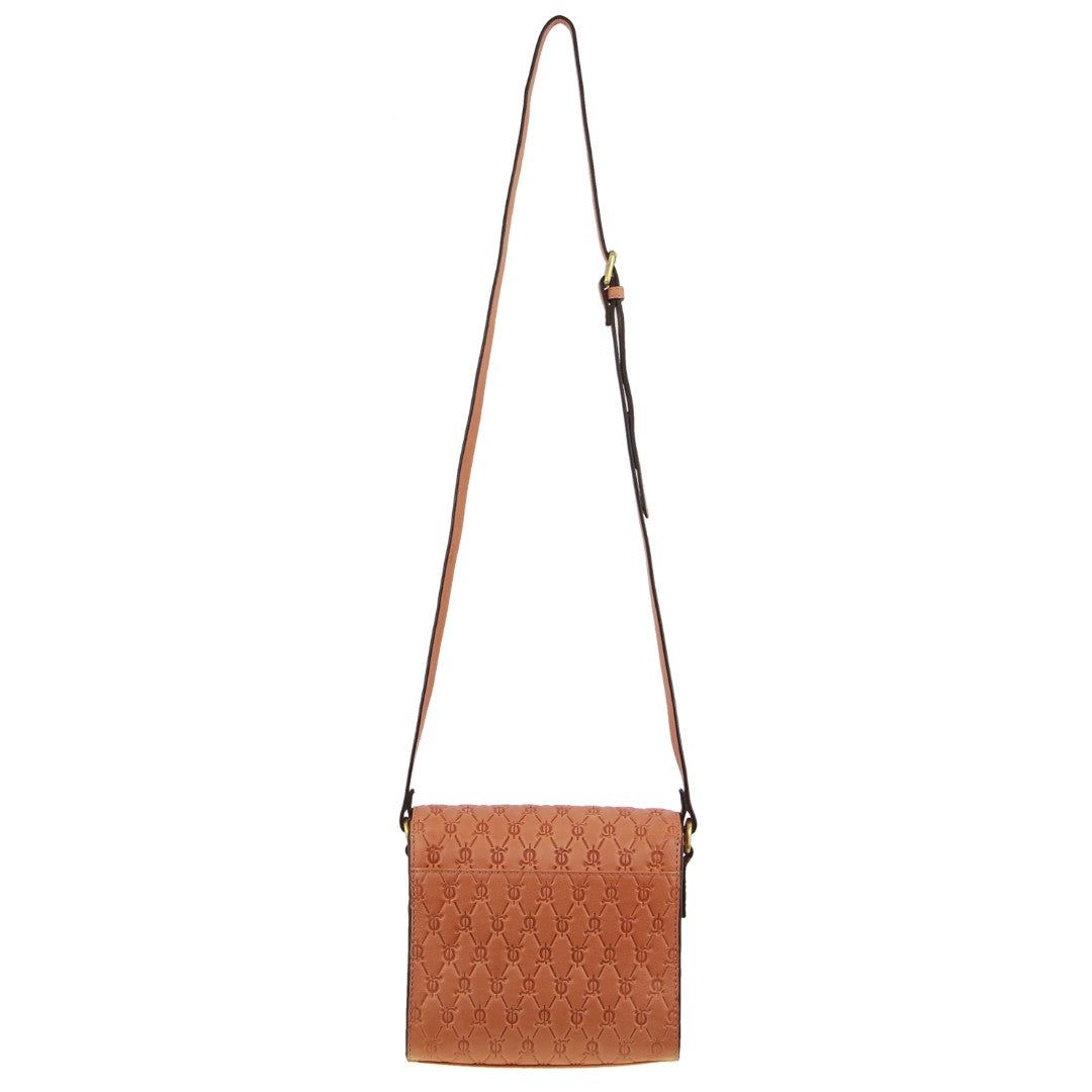 Bolsas Crossbody Pierre Cardin Leather Diamond Embossed Cross-Body Bag Feminino Abricó | 4670-QETLI