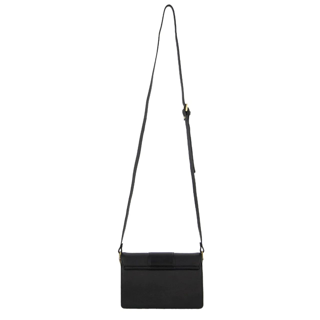 Bolsas Crossbody Pierre Cardin Leather Flapover Cross-Body Clutch Feminino Pretas | 1259-FTHSX