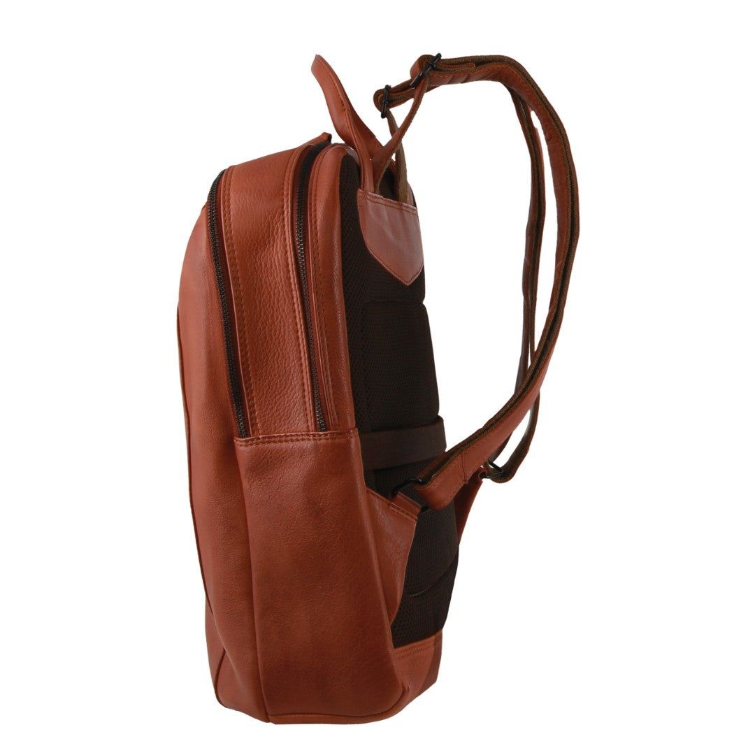 Bolsas de Negócios Pierre Cardin Leather Business Laptop Backpack Feminino Marrom | 7285-TMFSU