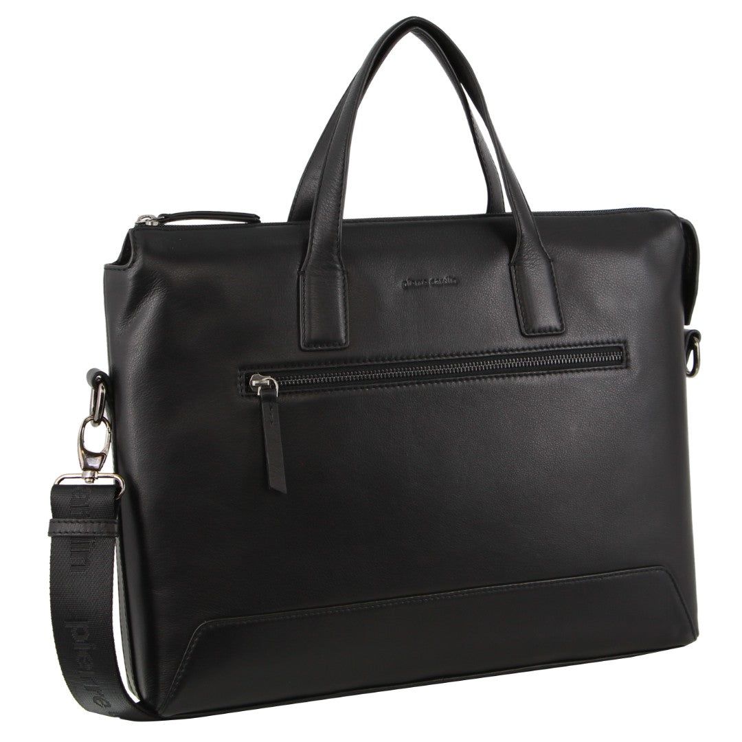 Business Computer Bags Pierre Cardin Leather Business Travel Bag Masculino Pretas | 1603-VJAWT