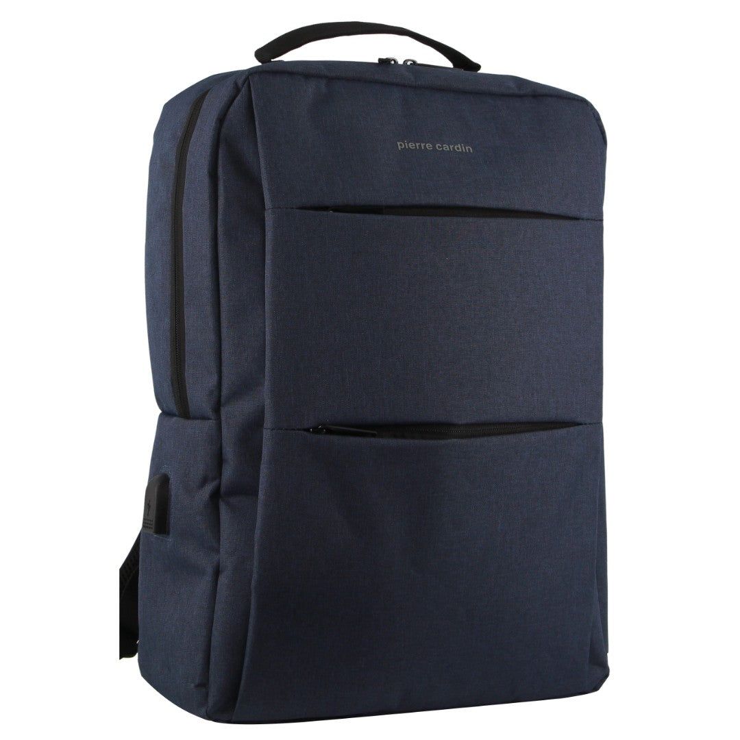 Business Computer Bags Pierre Cardin Travel & Business Backpack with Built-in USB Port Masculino Azul Marinho | 7586-MRXAE